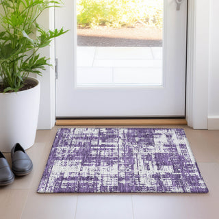 Piper Looms Mayfield Modern AMF895 Purple Machine Washable Area Rug Scatter Lifestyle Image Feature
