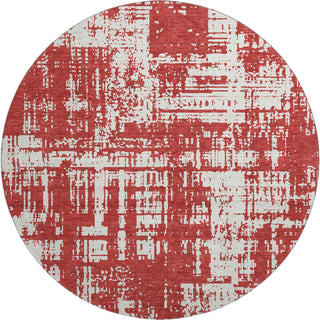 Piper Looms Mayfield Modern AMF895 Red Machine Washable Area Rug Round Main Image