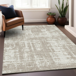 Piper Looms Mayfield Modern AMF895 Taupe Machine Washable Area Rug Lifestyle Image Feature