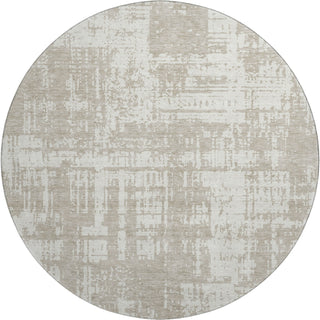 Piper Looms Mayfield Modern AMF895 Taupe Machine Washable Area Rug Round Main Image