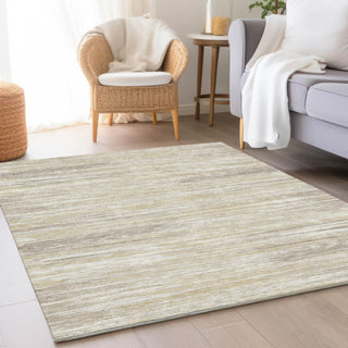 Piper Looms Mayfield Stripes AMF896 Beige Machine Washable Area Rug Lifestyle Image Feature