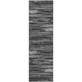 Piper Looms Mayfield Stripes AMF896 Black Machine Washable Area Rug Runner Main Image