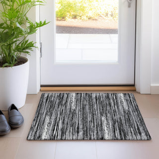 Piper Looms Mayfield Stripes AMF896 Black Machine Washable Area Rug Scatter Lifestyle Image Feature