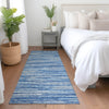 Piper Looms Mayfield Stripes AMF896 Blue Machine Washable Area Rug Runner Lifestyle Image Feature