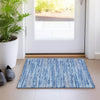Piper Looms Mayfield Stripes AMF896 Blue Machine Washable Area Rug Scatter Lifestyle Image Feature