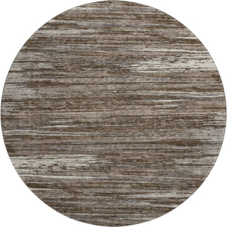 Piper Looms Mayfield Stripes AMF896 Brown Machine Washable Area Rug Round Main Image