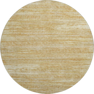 Piper Looms Mayfield Stripes AMF896 Gold Machine Washable Area Rug Round Main Image