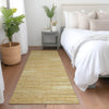 Piper Looms Mayfield Stripes AMF896 Gold Machine Washable Area Rug Runner Lifestyle Image Feature
