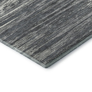 Piper Looms Mayfield Stripes AMF896 Gray Machine Washable Area Rug Corner Image