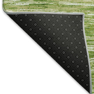 Piper Looms Mayfield Stripes AMF896 Green Machine Washable Area Rug Backing Image