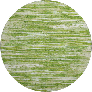 Piper Looms Mayfield Stripes AMF896 Green Machine Washable Area Rug Round Main Image