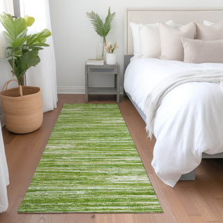 Piper Looms Mayfield Stripes AMF896 Green Machine Washable Area Rug Runner Lifestyle Image Feature