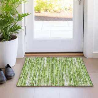 Piper Looms Mayfield Stripes AMF896 Green Machine Washable Area Rug Scatter Lifestyle Image Feature