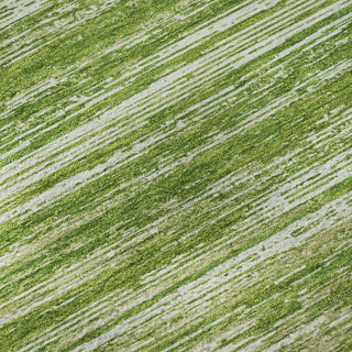 Piper Looms Mayfield Stripes AMF896 Green Machine Washable Area Rug Swatch Image