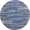 Piper Looms Mayfield Stripes AMF896 Navy Machine Washable Area Rug Round Main Image