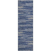 Piper Looms Mayfield Stripes AMF896 Navy Machine Washable Area Rug Runner Main Image