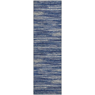 Piper Looms Mayfield Stripes AMF896 Navy Machine Washable Area Rug Runner Main Image