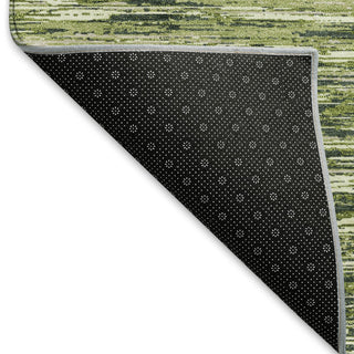 Piper Looms Mayfield Stripes AMF896 Olive Machine Washable Area Rug Backing Image