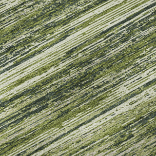 Piper Looms Mayfield Stripes AMF896 Olive Machine Washable Area Rug Swatch Image