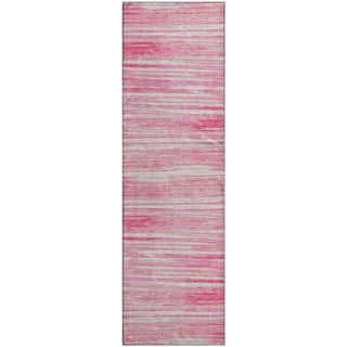 Piper Looms Mayfield Stripes AMF896 Pink Machine Washable Area Rug Runner Main Image
