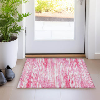 Piper Looms Mayfield Stripes AMF896 Pink Machine Washable Area Rug Scatter Lifestyle Image Feature