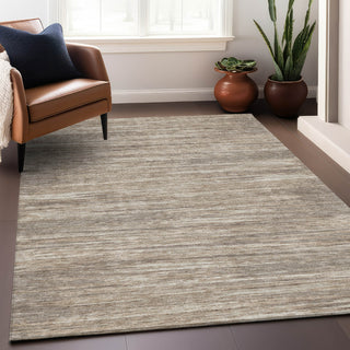 Piper Looms Mayfield Stripes AMF896 Taupe Machine Washable Area Rug Lifestyle Image Feature