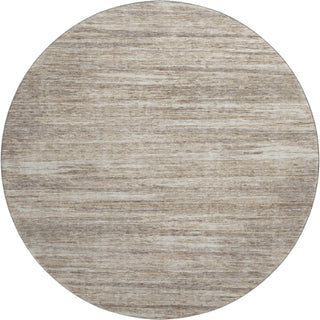 Piper Looms Mayfield Stripes AMF896 Taupe Machine Washable Area Rug Round Main Image