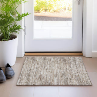 Piper Looms Mayfield Stripes AMF896 Taupe Machine Washable Area Rug Scatter Lifestyle Image Feature