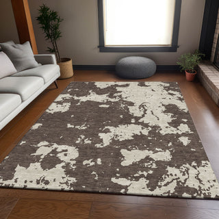 Piper Looms Mayfield Modern AMF897 Brown Machine Washable Area Rug Lifestyle Image Feature