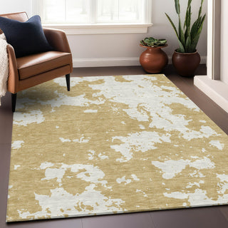 Piper Looms Mayfield Modern AMF897 Gold Machine Washable Area Rug Lifestyle Image Feature