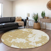 Piper Looms Mayfield Modern AMF897 Gold Machine Washable Area Rug Round Lifestyle Image Feature