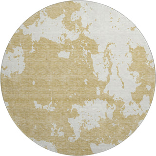 Piper Looms Mayfield Modern AMF897 Gold Machine Washable Area Rug Round Main Image