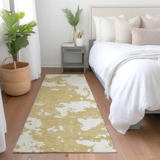 Piper Looms Mayfield Modern AMF897 Gold Machine Washable Area Rug Runner Lifestyle Image Feature