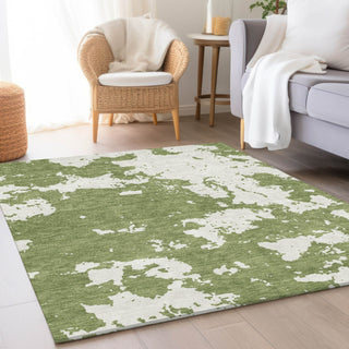 Piper Looms Mayfield Modern AMF897 Green Machine Washable Area Rug Lifestyle Image Feature