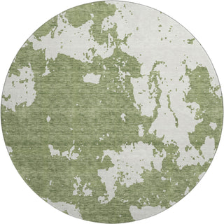 Piper Looms Mayfield Modern AMF897 Green Machine Washable Area Rug Round Main Image