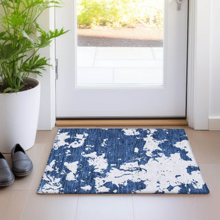 Piper Looms Mayfield Modern AMF897 Navy Machine Washable Area Rug Scatter Lifestyle Image Feature