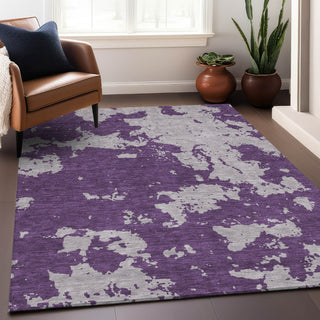 Piper Looms Mayfield Modern AMF897 Purple Machine Washable Area Rug Lifestyle Image Feature