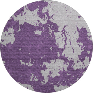 Piper Looms Mayfield Modern AMF897 Purple Machine Washable Area Rug Round Main Image