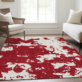 Piper Looms Mayfield Modern AMF897 Red Machine Washable Area Rug Lifestyle Image Feature