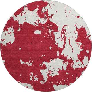 Piper Looms Mayfield Modern AMF897 Red Machine Washable Area Rug Round Main Image