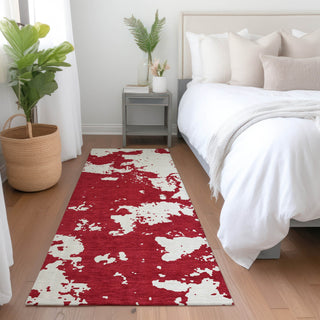 Piper Looms Mayfield Modern AMF897 Red Machine Washable Area Rug Runner Lifestyle Image Feature