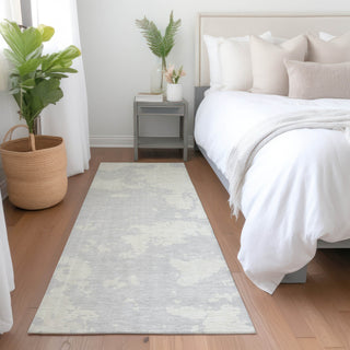 Piper Looms Mayfield Modern AMF897 Silver Machine Washable Area Rug Runner Lifestyle Image Feature