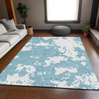 Piper Looms Mayfield Modern AMF897 Sky Machine Washable Area Rug Lifestyle Image Feature