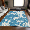 Piper Looms Mayfield Modern AMF897 Teal Machine Washable Area Rug Lifestyle Image Feature