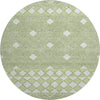 Piper Looms Mayfield Diamonds AMF898 Aloe Machine Washable Area Rug Round Main Image