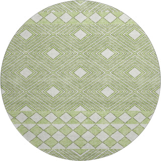 Piper Looms Mayfield Diamonds AMF898 Aloe Machine Washable Area Rug Round Main Image