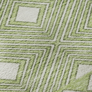 Piper Looms Mayfield Diamonds AMF898 Aloe Machine Washable Area Rug Swatch Image