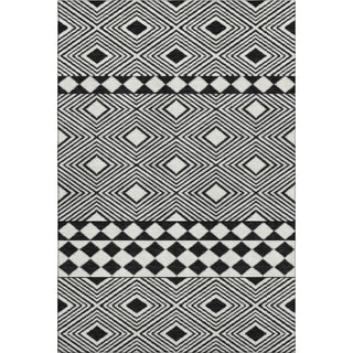 Piper Looms Mayfield Diamonds AMF898 Black Machine Washable Area Rug main image