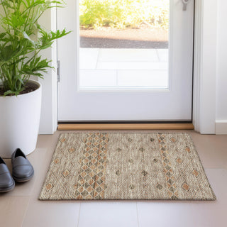 Piper Looms Mayfield Diamonds AMF898 Brown Machine Washable Area Rug Scatter Lifestyle Image Feature