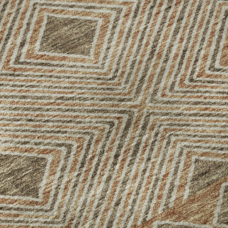 Piper Looms Mayfield Diamonds AMF898 Brown Machine Washable Area Rug Swatch Image
